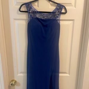 Royal Blue Mac Duggal Maxi Dress